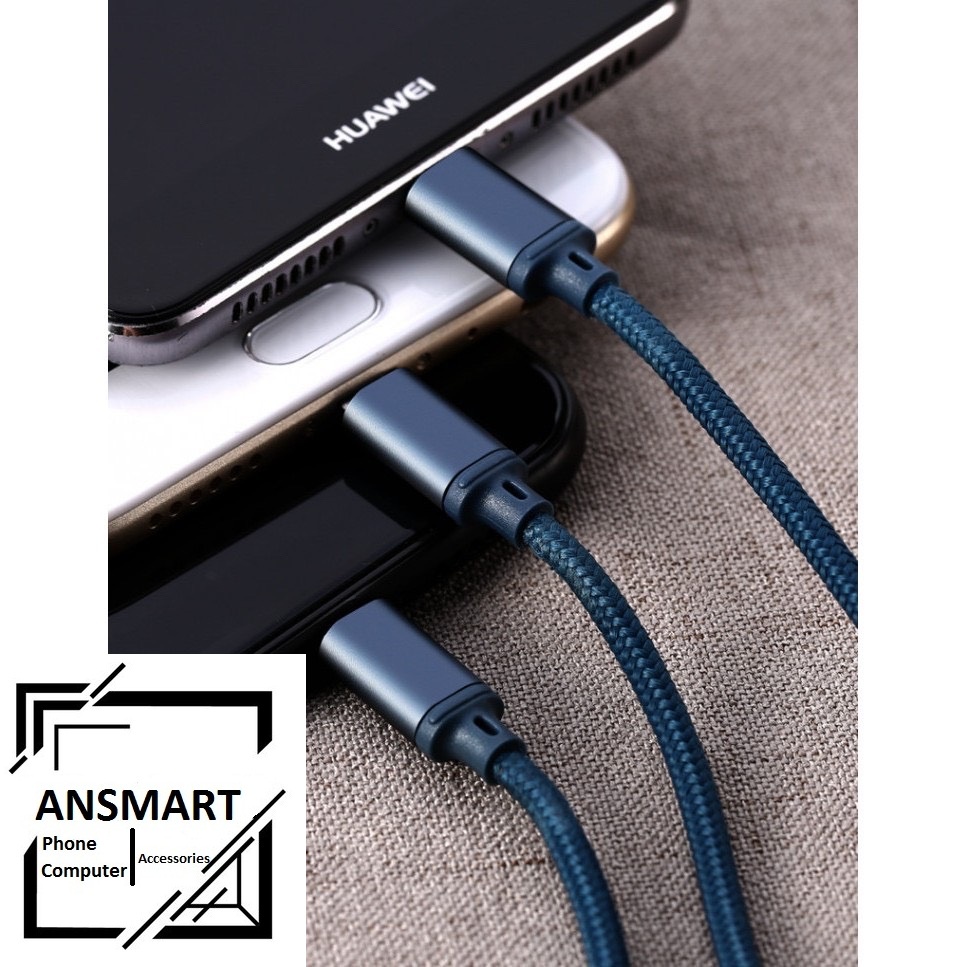 Cáp sạc 3 đầu đa năng Remax bọc dù,Cáp sạc 3 đầu ,TypeC,Micro USB
