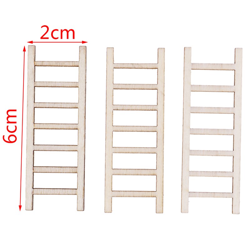 Bộ 3 Chiếc Thang Gỗ Mini Trang Trí Xinh Xắn