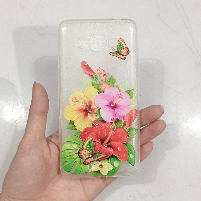 Ốp hoa bướm đính đá sam sung J2 Prime,G530,G531
