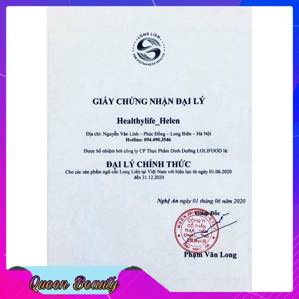 Ngũ cốc Lợi sữa Grainlife 500gr/hộp- Ngũ cốc lợi sữa Long Liên 6in1 - Ngũ Cốc Long Liên Siêu Lợi sữa 100% Organic