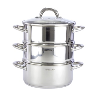 Bộ xửng hấp 3 tầng  20cm Inox 304 Lock&Lock LLH1202
