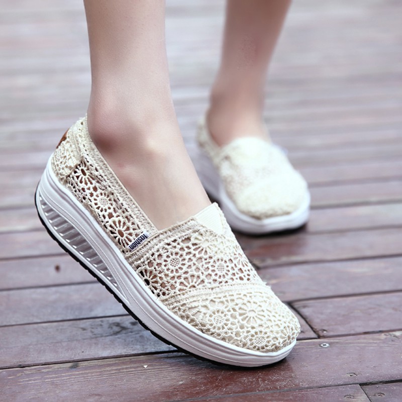 Giày Thể Thao Phối Ren Siêu Nhẹ Thoáng Khí Năng Động | BigBuy360 - bigbuy360.vn