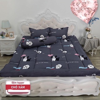 Nệm Topper xuất nhật loại dày êm , Đệm tấm Topper êm mềm loại dày 6 - 8cm không lo bị xẹp thiết kế cao cấp nhỏ gọn