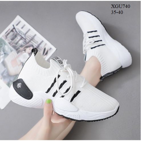 XGU740 Giày sneakers len dệt cá tính, trẻ trung