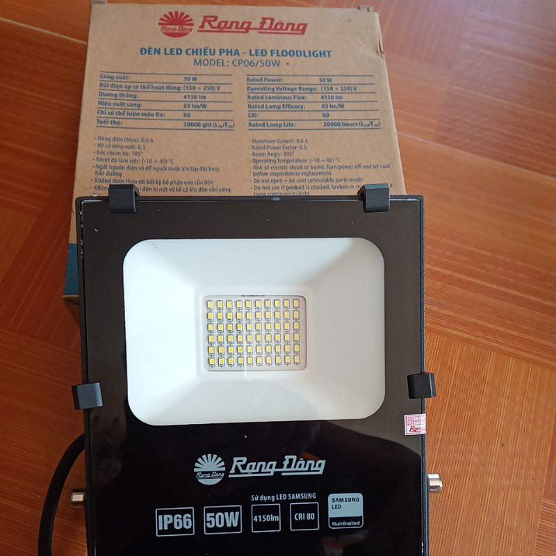 Đèn pha led rạng Đông 50w CP06L/50W LED chip sam sung siêu sáng độ bền cao, dài điện áp rộng, tiêu chuẩn chống nước IP66