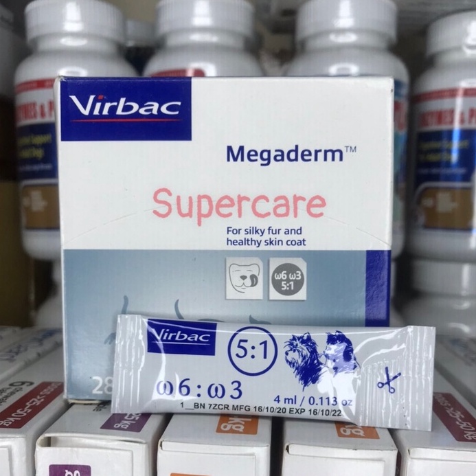 MEGADERM Virbac ( 1 tuyp ) - Gel Dinh Dưỡng Giúp Mượt Lông & Chống Viêm Da, Ngứa Da