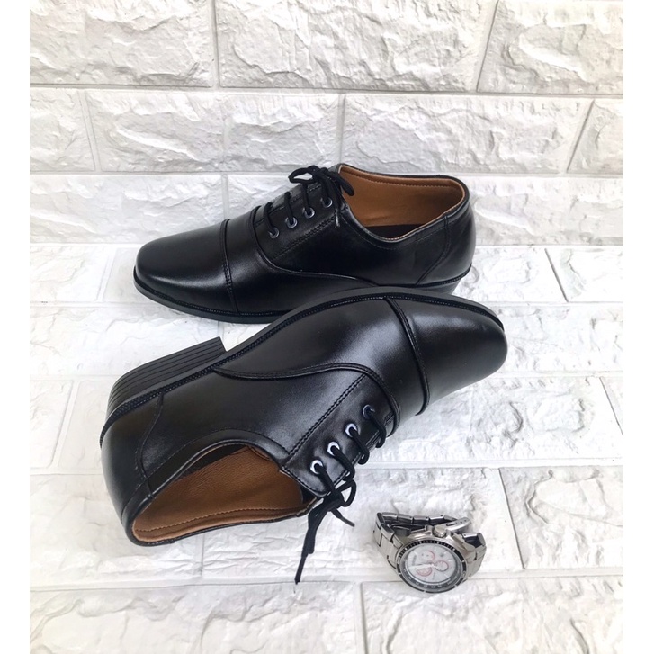 Giày Tây nam buộc dây, phom đẹp, mã SQ01, size từ 39-44, màu đen ,đế khâu sẳn rất chắc chắn