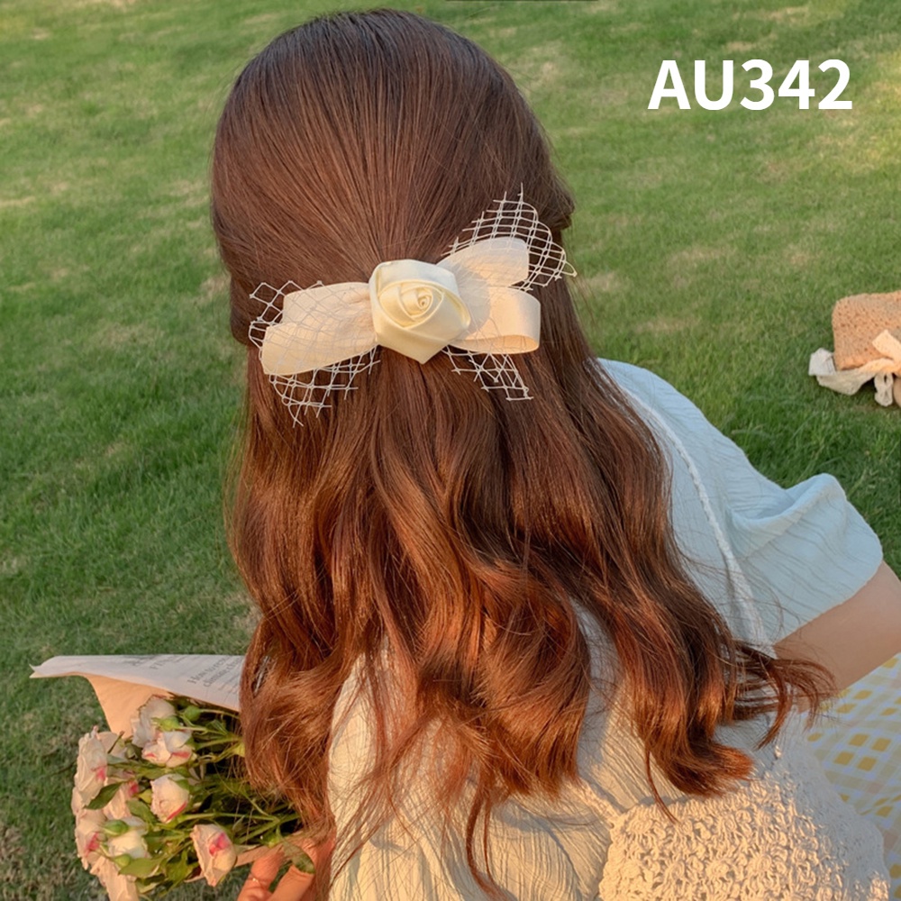 1 Kẹp Tóc Ba Chiều Họa Tiết Hoa Hồng Đơn Giản Cổ Điển Cho Nữ