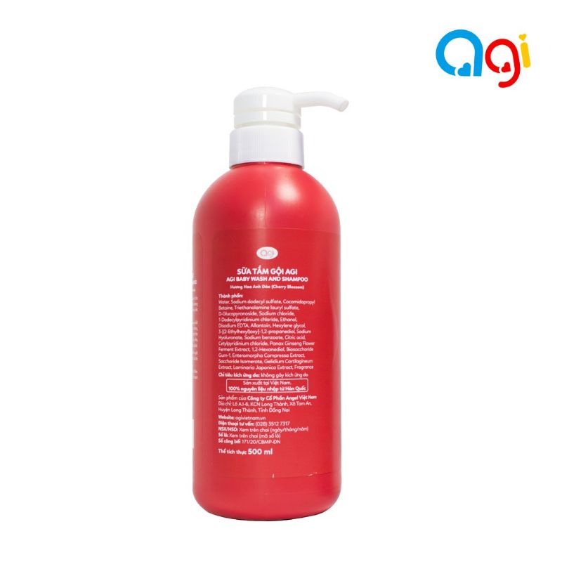 Sữa tắm gọi Agi 500ml  dành cho bé