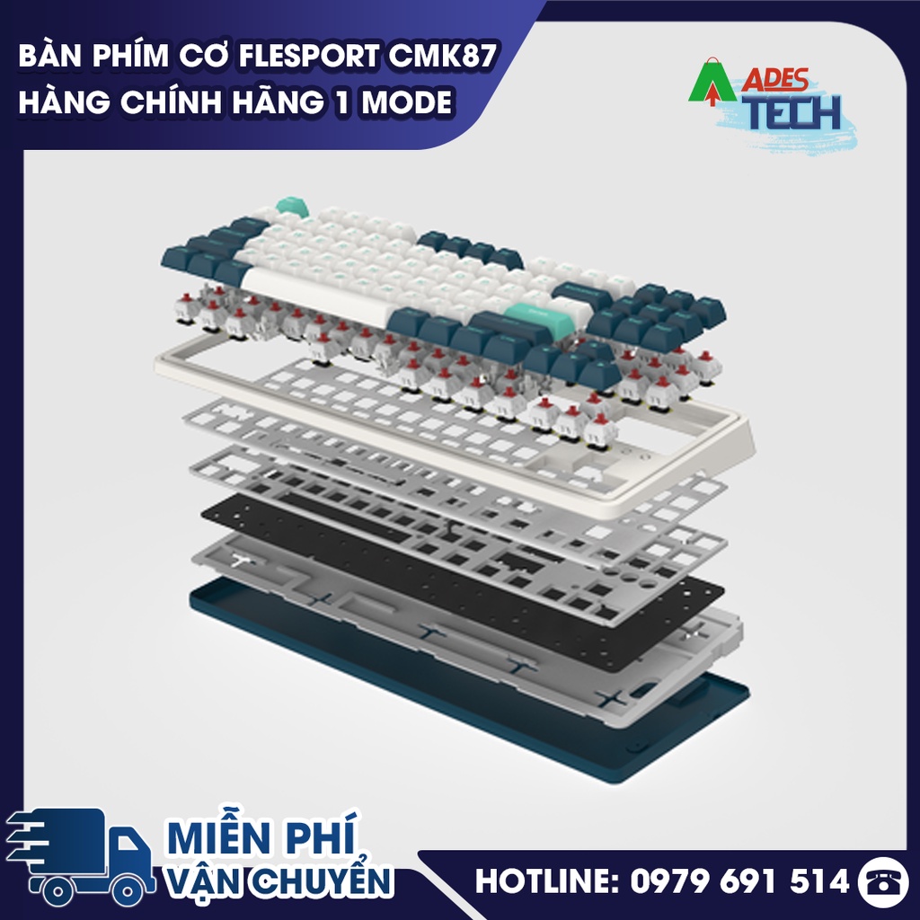 Bàn Phím Cơ FLEsport CMK87 Hàng Chính Hãng  1 MODE