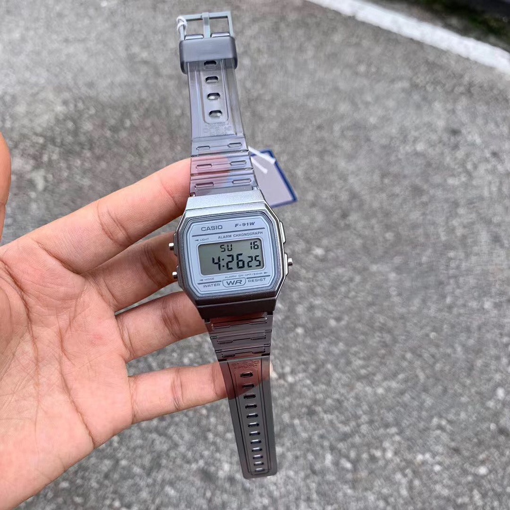 Đồng hồ unisex dây nhựa Casio Anh Khuê F-91 F-91WS-8DF