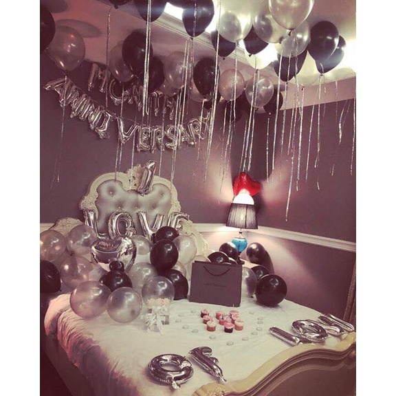 [Ảnh thật] Set trang trí đẹp lung linh mừng kỷ niệm tình nhân anniversary (COMBO 156)