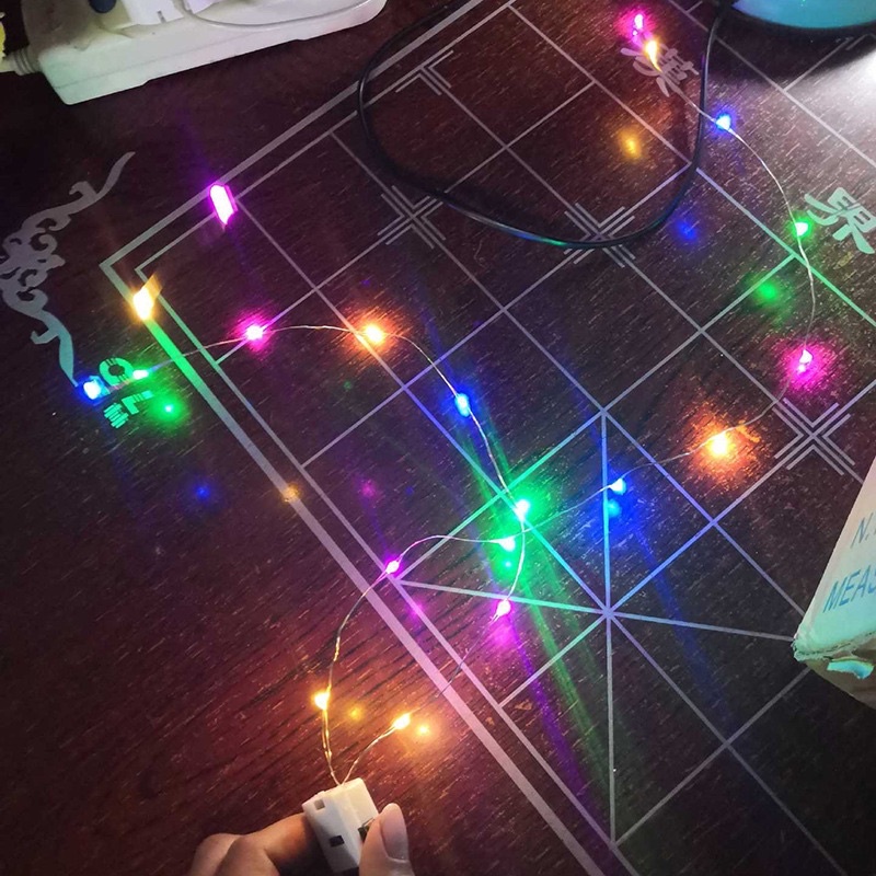 Dây Đèn Led Trang Trí Fairylight đom đóm có kèm sẵn pin dài 0,5 mét -1 mét-2 mét Huydecor