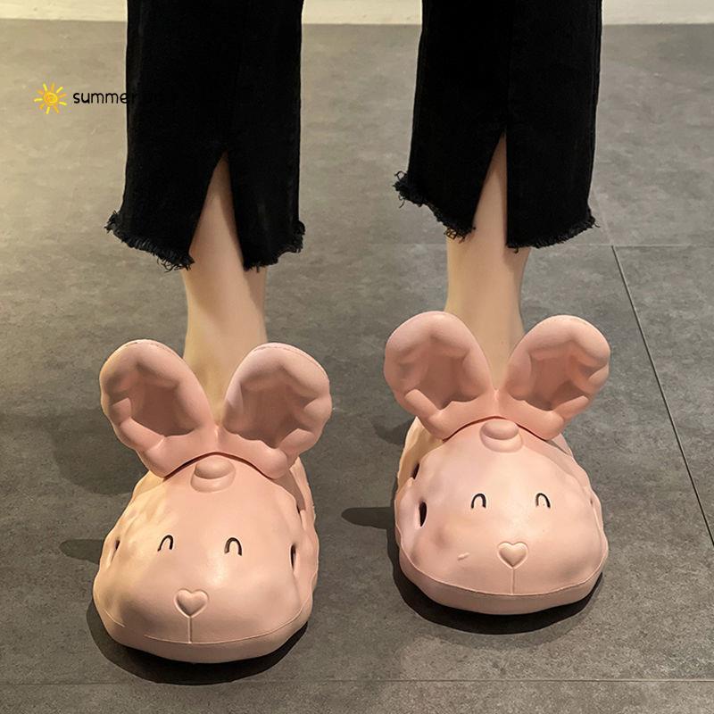 Dép Sandal Đế Dày 2022 Họa Tiết Hoạt Hình Dễ Thương Thời Trang Đi Biển Mùa Hè Cho Nữ