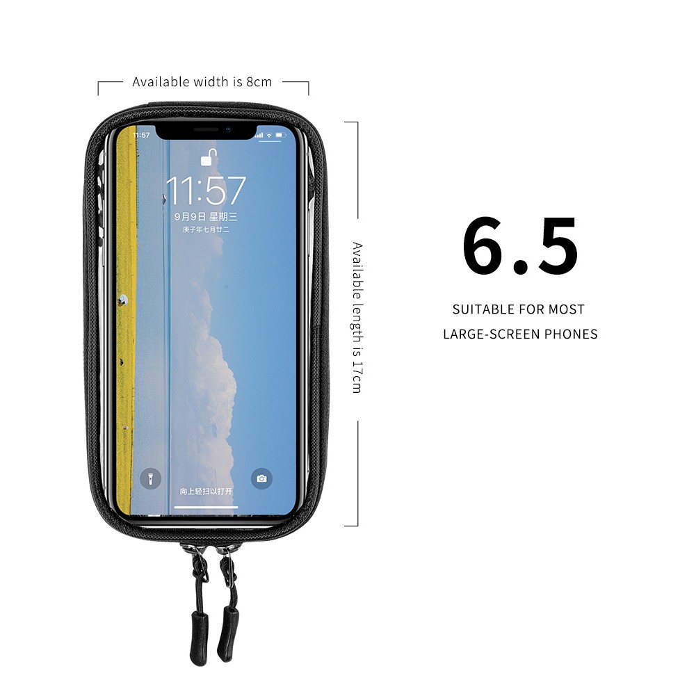 Túi Đựng Điện Thoại 6.5 Inch WEST BIKING Chống Mưa Phản Quang Với Màn Hình Cảm Ứng Dành Cho Xe Đạp