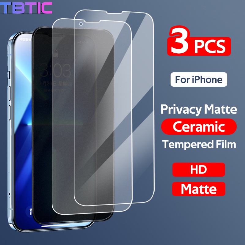 Set 3 kính cường lực TBTIC bảo vệ màn hình điện thoại thích hợp cho IPhone 11 12 13 Pro Max X XR XS Max 7 8