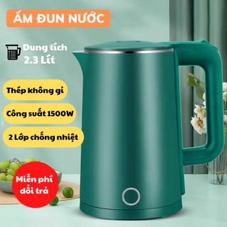 Ấm đun nước siêu tốc bình đun nước siêu tốc inox cao cấp dung tích 2.3l atila shop