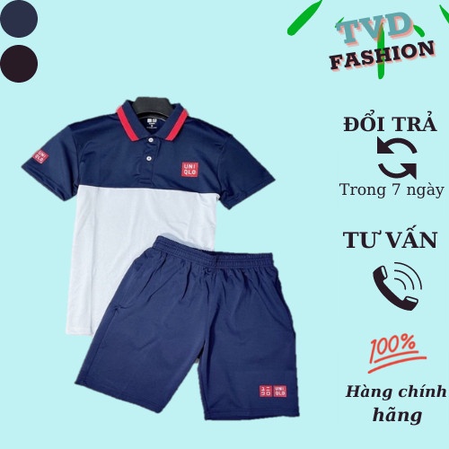 Đồ Bộ Nam -  Đồ Bộ Quần Áo Nam Mùa Hè Cổ Bẻ  UniQi - Áo Polo + Quần Unisex - MÃCOBEUNI