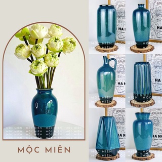 Bình hoa gốm lọ hoa men hoả biến MP decor trang trí nhiều kích cỡ, Mộc Miên gommocmien, gốm sứ bát tràng