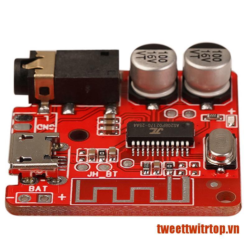 TRTOP DIY Car Bluetooth Audio Receiver 5.0 Stereo Music 3.5mm Decoder Board Modul
