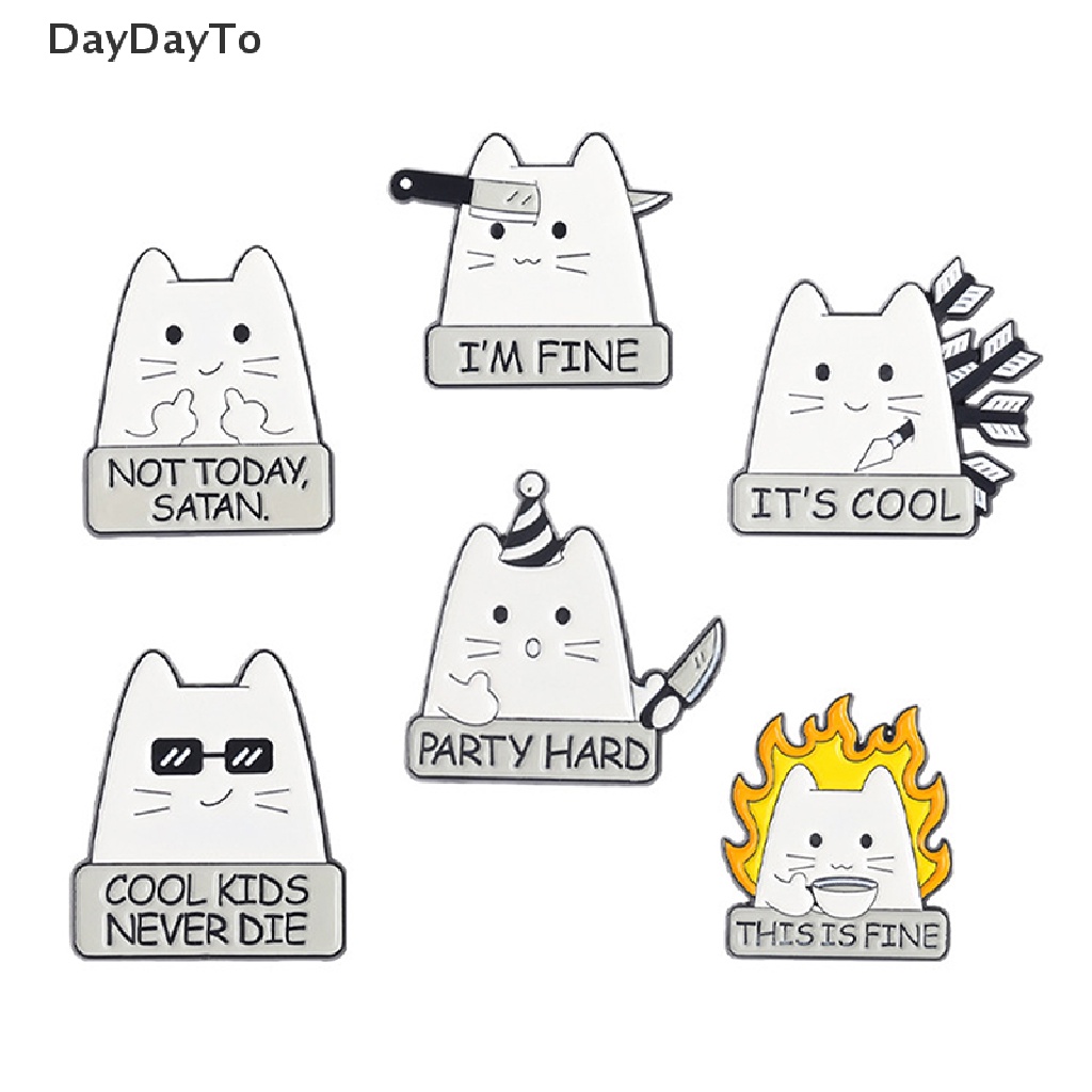 Huy Hiệu Cài Áo Hình Mèo Chuột Hoạt Hình Và Bàn Phím Dầu Thả Cổ Điển