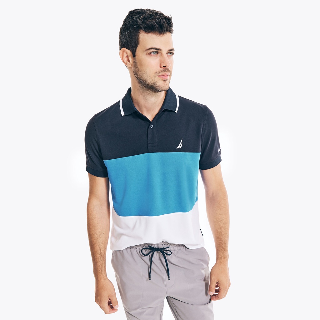 Áo thun Polo nam Nautica Performance vải thông hơi phối màu trẻ trung