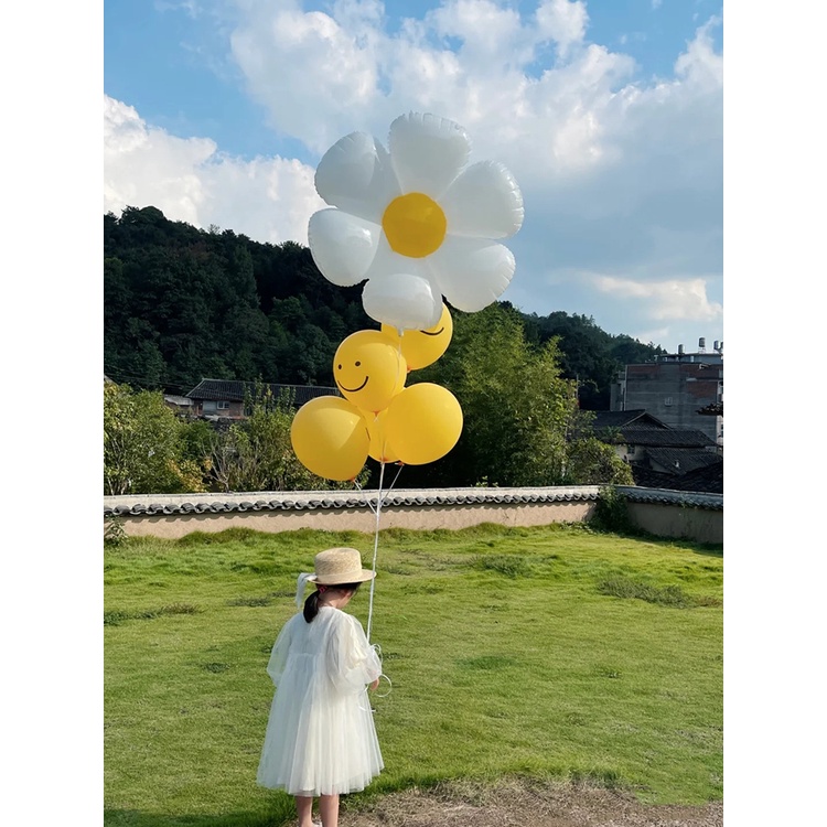 Set 12 Bong Bóng Hình Mặt Cười Trang Trí Tiệc Sinh Nhật Cho Bé