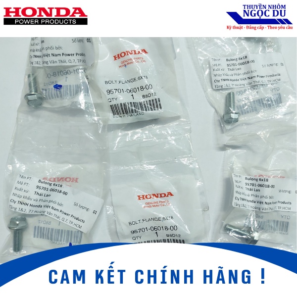 Bulong, Ốc Vít Máy Chạy Thuyền Honda, 6X18, 95701-06018-00, Dùng Cho Động Cơ Xăng Honda GX160, GX200 GX270, GX390,
