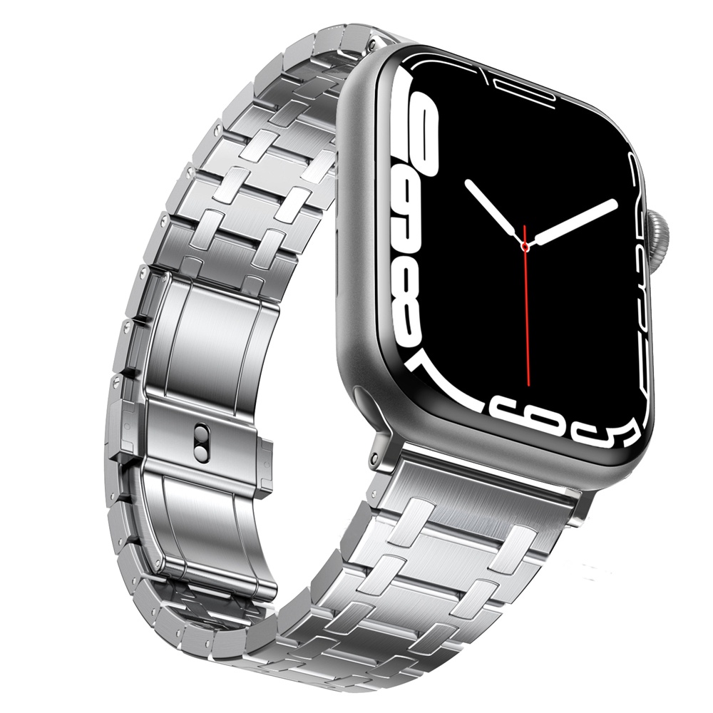 Dây Đeo Inox Cho Đồng Hồ Thông Minh Apple Watch Band 7 6 5 4 41mm 45mm 44 / 40mm iWatch Series SE 3 38 / 42mm AP