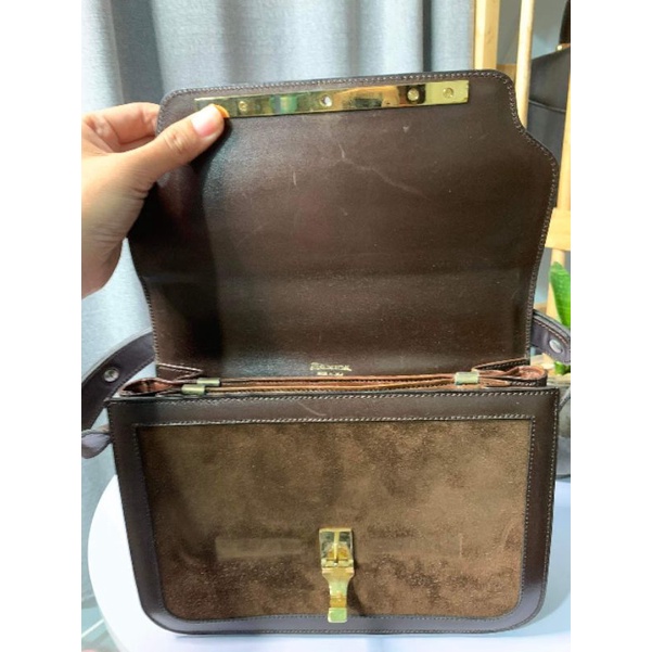 Túi xách tay, đeo vai da lộn form hộp độ mới cao sz 24