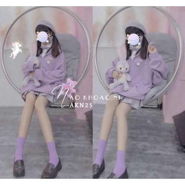 ÁO KHOÁC NỈ IN HÌNH XINH XẮN AKN25 ⚡FREESHIP⚡100% ẢNH THẬT⚡ NN CHUYÊN SỈ - NN STORE | BigBuy360 - bigbuy360.vn