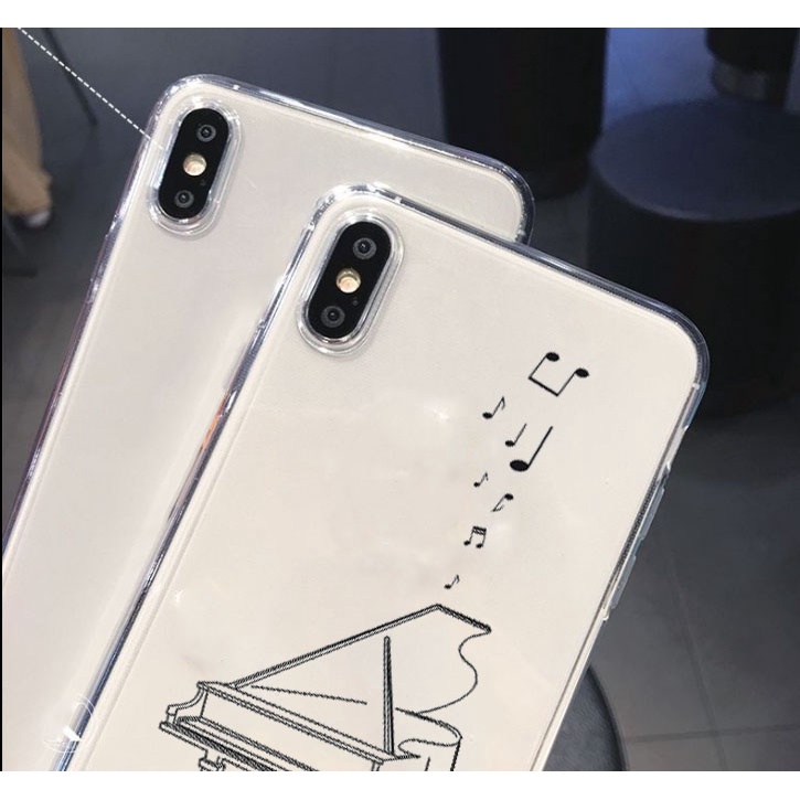 For IPhone 15 13 14 Pro Max Case Note Music Piano Cute for Grils Funny Clear Casing IP 13 12 11 Pro Max 6 6s 7 8