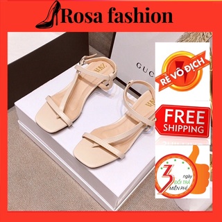 (xả kho) Giày sandal nữ đế bệt xỏ ngón da lì đơn giản dây mảnh xéo - SD-0287