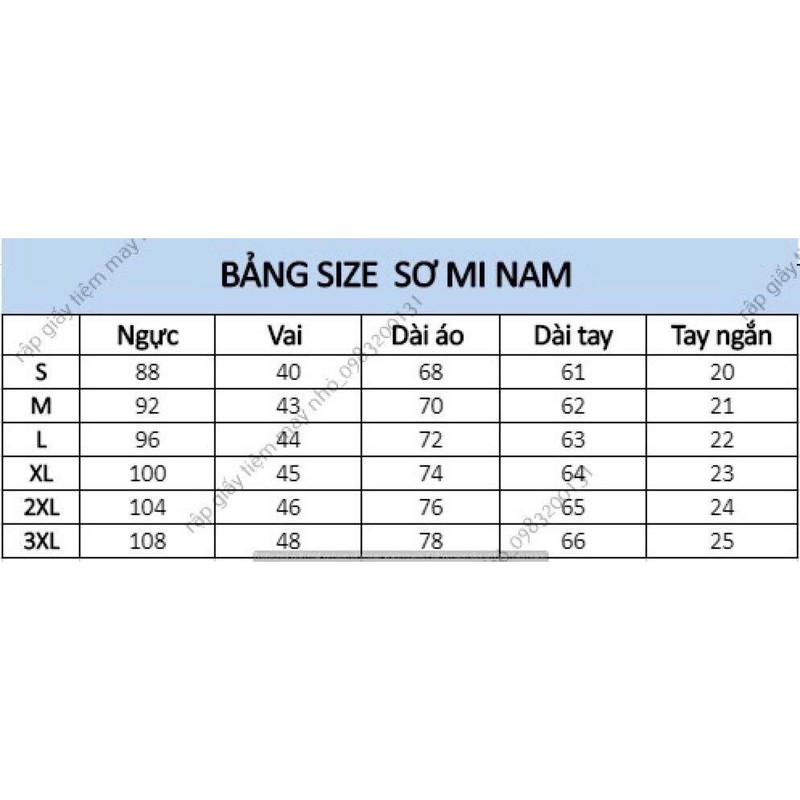 RB4_Rập giấy may áo sơ mi nam ngắn tay