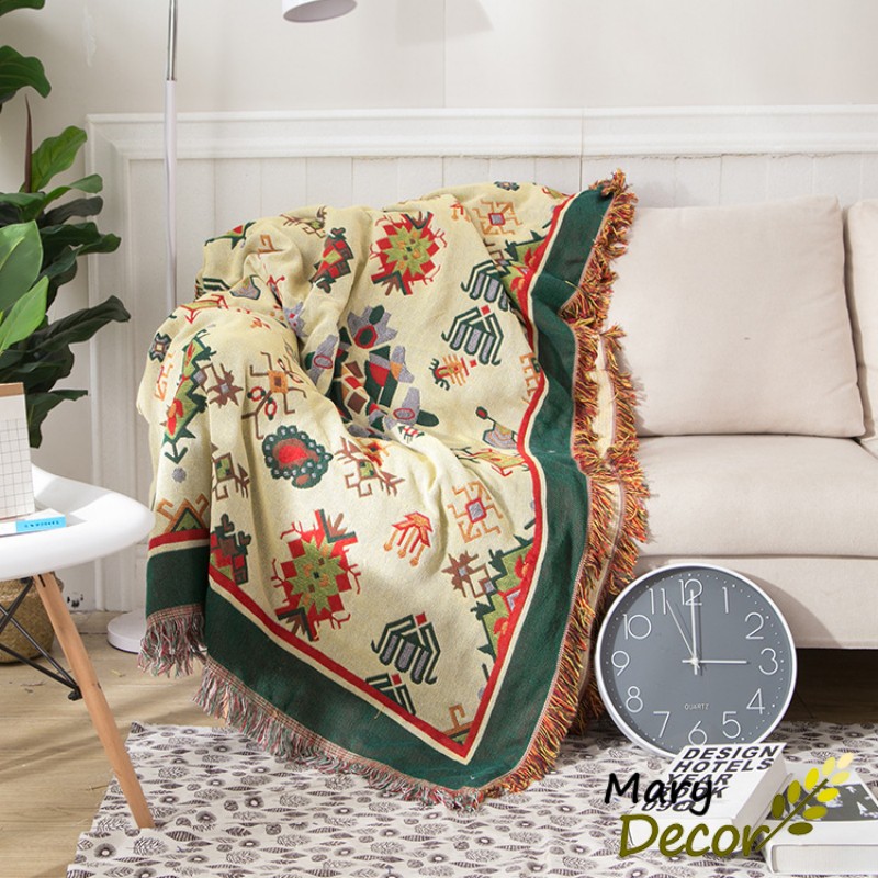 (1.8*2.3m&amp;2.3*2.75m) Khăn trải ghế sofa, phủ sofa phong cách phóng khoáng bay bổng Bohemian - PS08