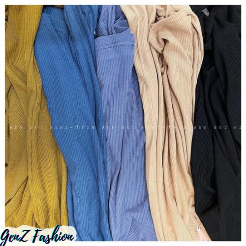 ⭕️ [CÓ HÌNH/VIDEO THẬT - HÀNG CAO CẤP] Áo Tăm Dài Cổ V Tôn Vòng 1_Mã 091_GenZ Fashion