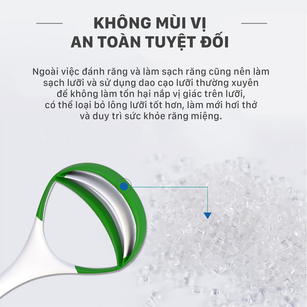  Dụng Cụ Cạo Lưỡi Loại Bỏ Vi Khuẩn và Vi Khuẩn Gây Hôi Miệng Tongue Cleaner