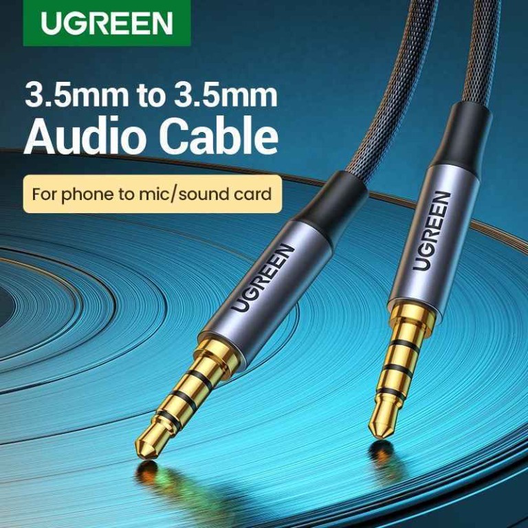 Dây cáp âm thanh + Míc 3.5mm UGREEN AV183 20497 20782 20785 10648 Chính hãng, kết nối Microphone