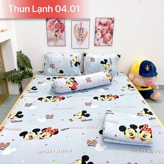 Bộ ga thun lạnh cotton (ko mền). drap 1m2/1m4/1m6/1m8