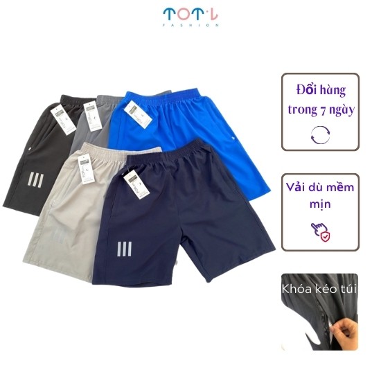 Quần short nam SH47, quần thể thao nam vải gió mềm mịn,túi có khóa kéo, đường may chuẩn