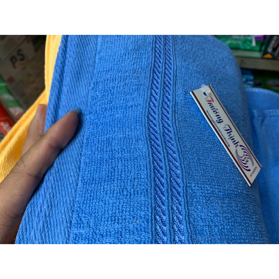 [Bán Sỉ] Khăn Lau Mặt Sợi Cotton Vằn Đẹp Trường Thịnh - 49 X 28Cm