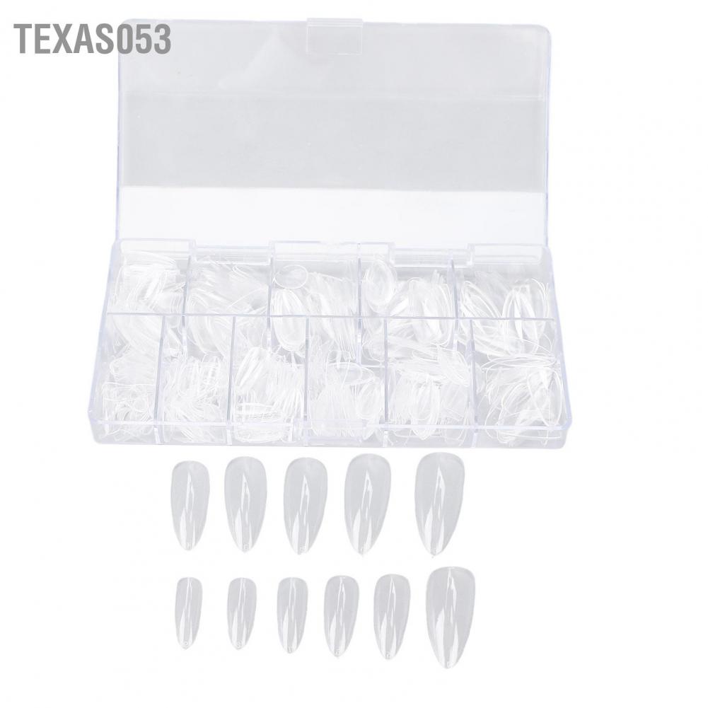 [Hàng mới về] Set 500 móng tay giả acrylic trong suốt chuyên dùng trong salon/ dùng tại nhà cho nữ DIY