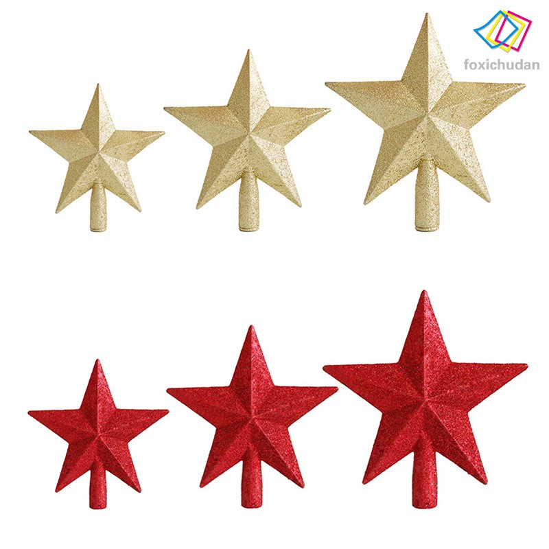 FCD☆ Christmas Tree Top Stars Pentagram Decoration Accessories Ornament Topper for Home