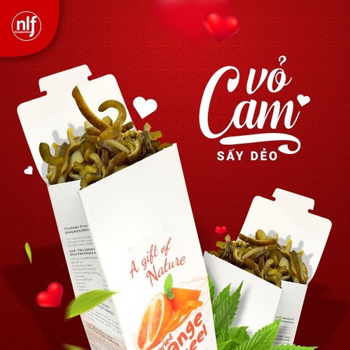 VỎ CAM ORGANIC SẤY DẺO 145GR-NÔNG LÂM FOOD