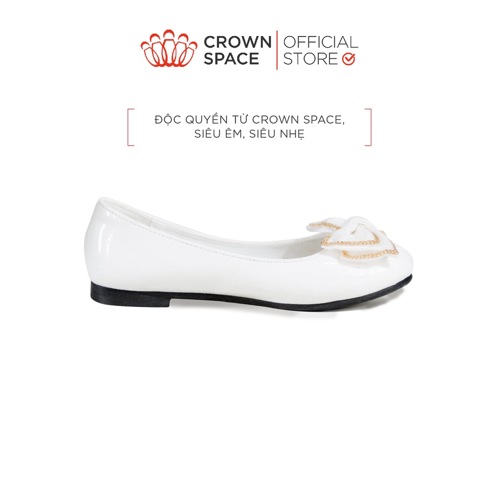 Giày Búp Bê Bé Gái Đi Học Đi Chơi Crown Space Cao Cấp CRUK3132 Nhẹ Êm, Chống Hôi Chân Size 25 - 36