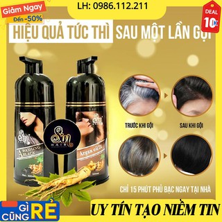 Dầu gội phủ bạc sinhair nhật bản gội là đen 500ml đen & nâu