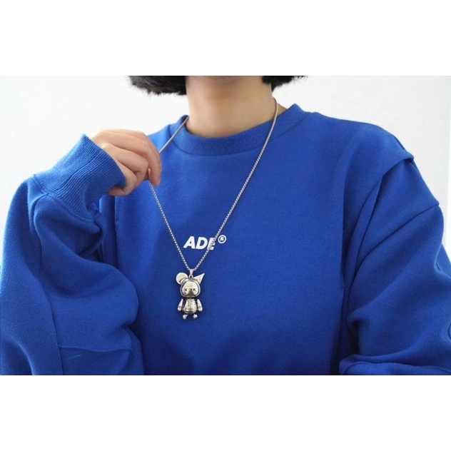Vòng cổ nam nữ unisex dây chuyền Kuu Studio màu bạc Titan đẹp phụ kiện thời trang - Vòng cổ Benny