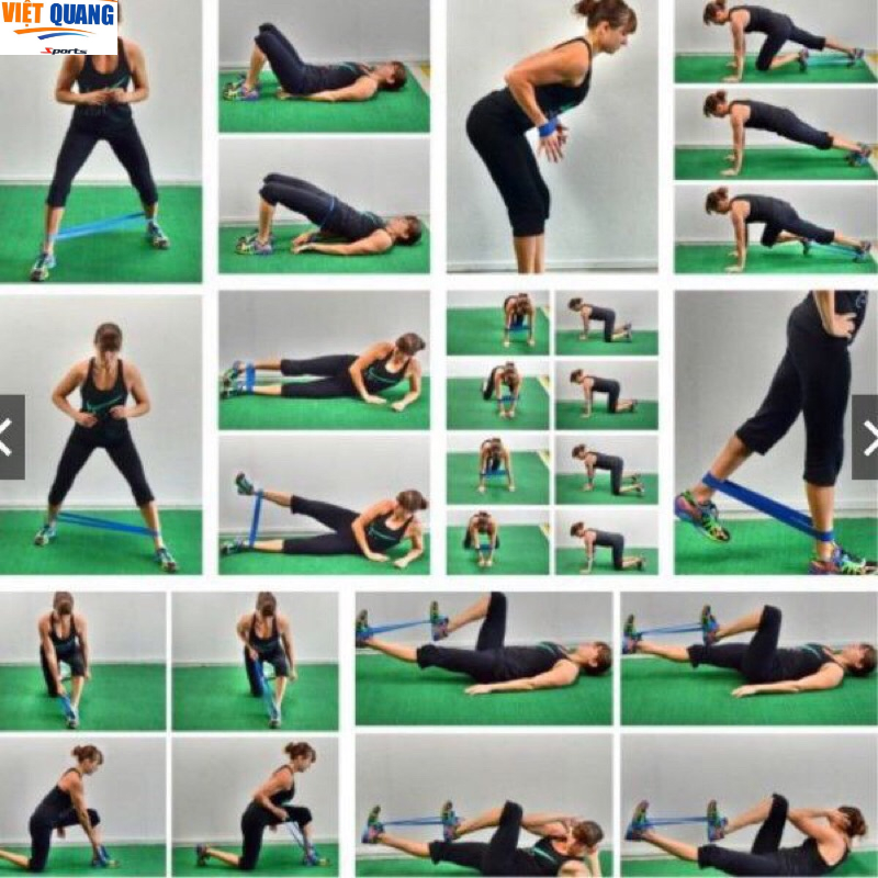 Dây Kháng Lực tập gym Cao Su-FED Tập Mông,Chân Và Yoga tập toàn thân.