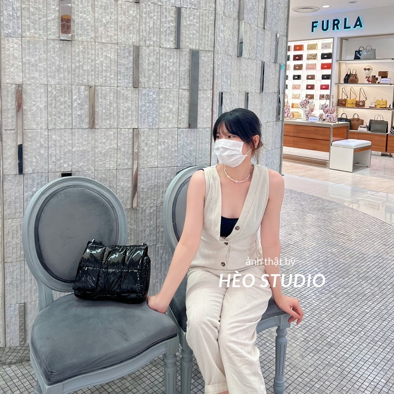 Set Jumpsuit Bố Kèm Áo Bra Hèo Studio (Ảnh Thật + Video)