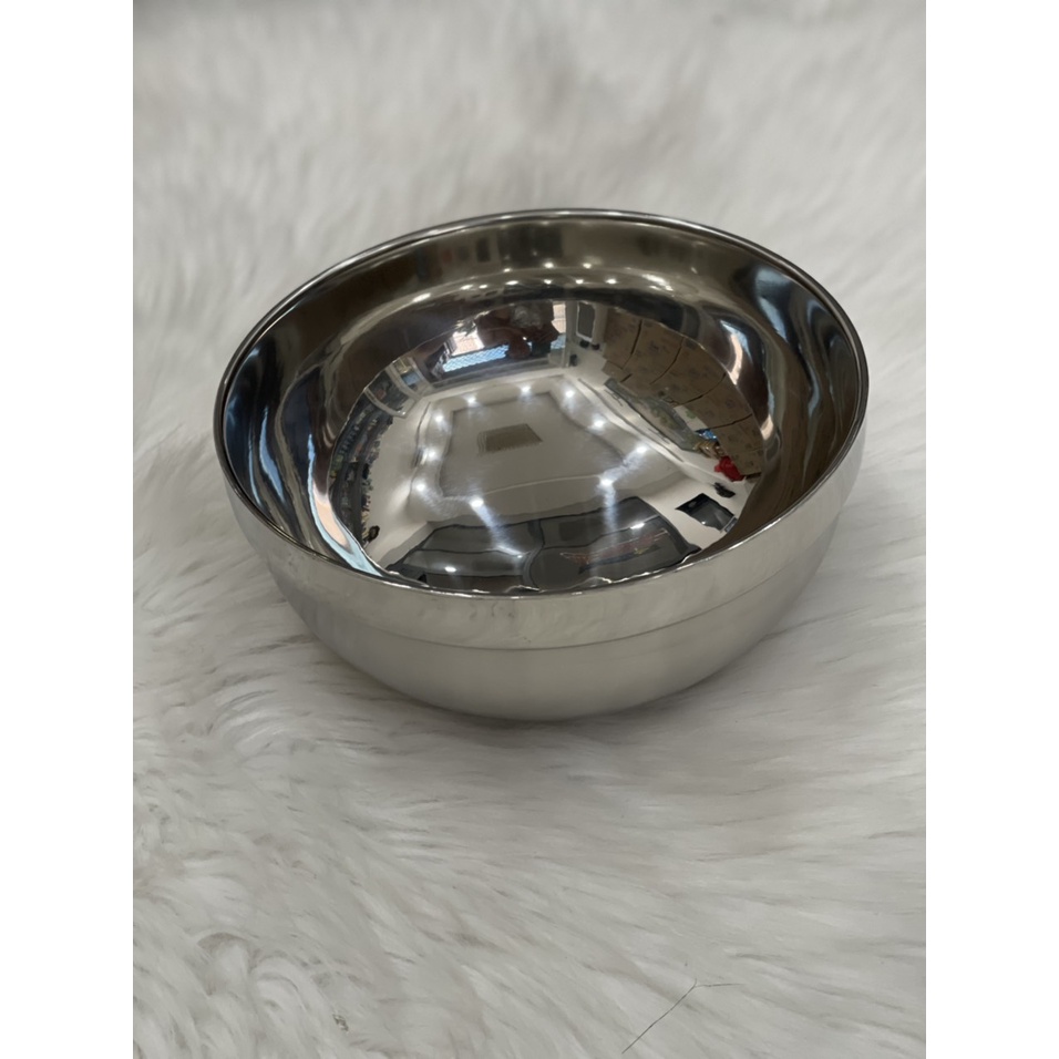 Tô inox 100% 02 LỚP cách nhiệt cao cấp (04 size đường kính: 13cm,14cm, 18cm, 20cm) - Cấu tạo 2 lớp, ở giữa là chân